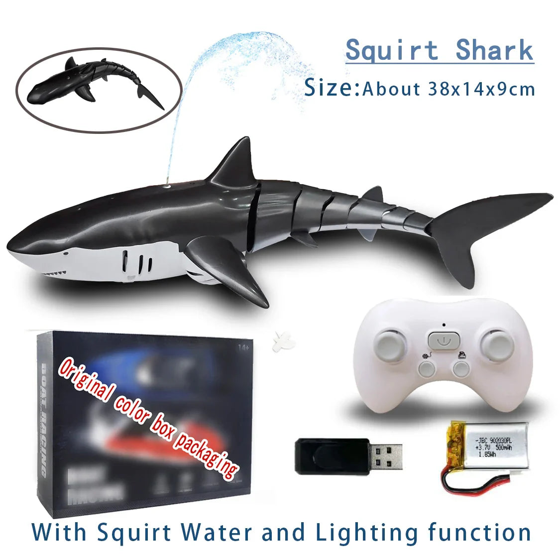 Remote Control Sharks Toy for Boys Kids Girls Rc Fish Animals Robot Water Pool Beach Play Sand Bath Toys 4 5 6 7 8 9 Years Old