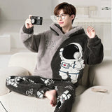 2023 Men Winter Pajamas Sets Coral Fleece Pyjama Cozy Warm Homewear Pijama Hombre Nightwear Suits Sleepwear Large Size Nightgown