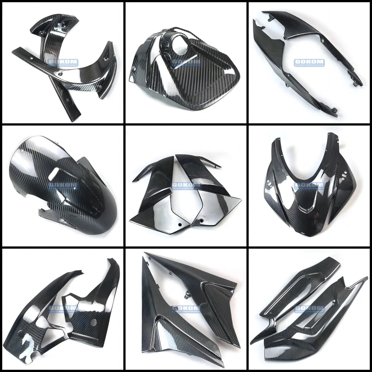 Gokom Racing Motorcycle Parts Carbon Fiber full Body Frames Protection Covers Fender Mugger Hugger Side Parts For Aprilia RS660