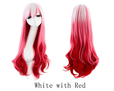 Lady 80cm Long Curly Wigs Fashion Cosplay Costume Hair Anime Full Wavy Party Wig