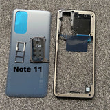 For Xiaomi Redmi Note 11 11s Full Housing Back Battery Cover Rear Case Middle Frame + Volume Button Camera Glass Sim Tray Grobal