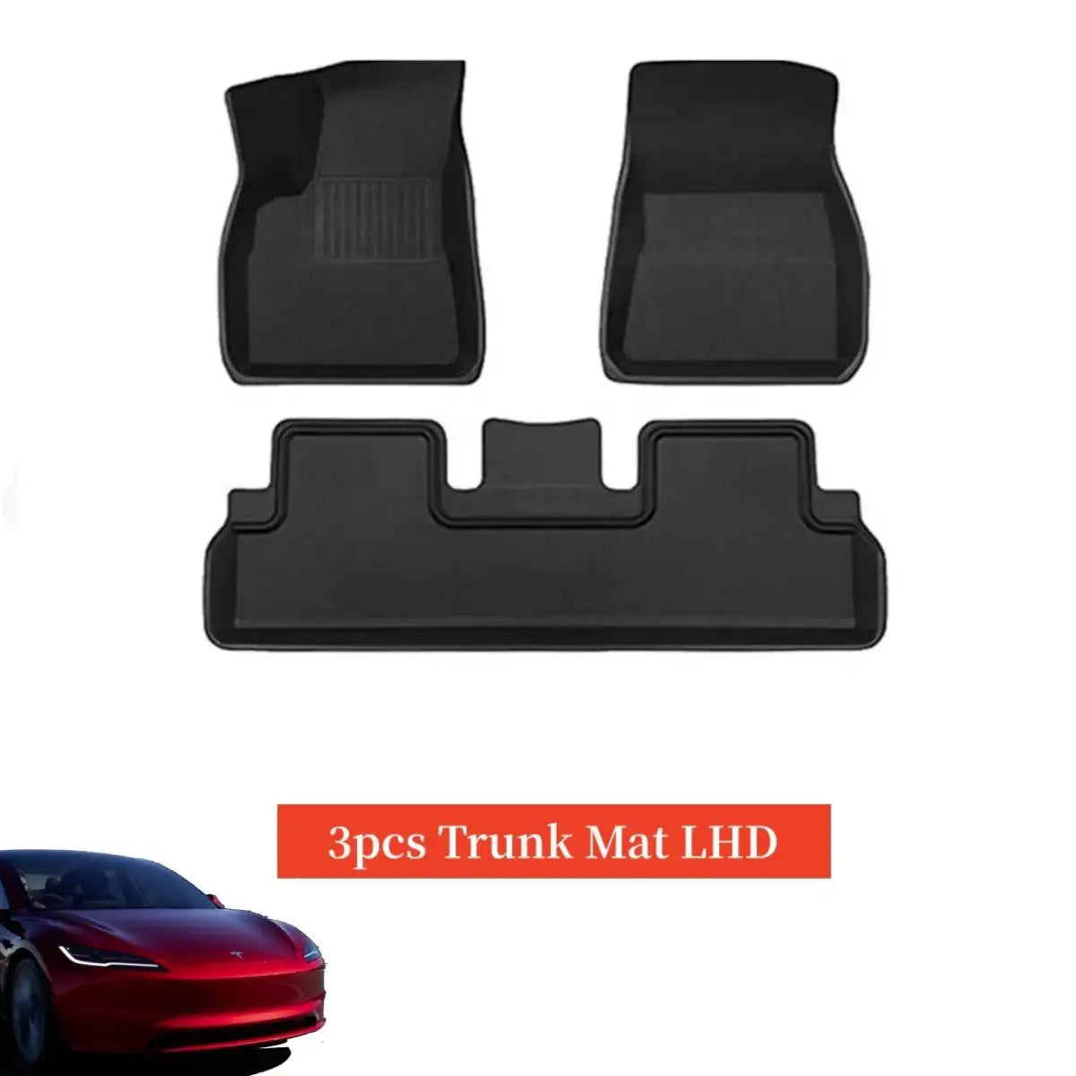 For 2024 New Tesla Model 3 Highland Floor Mats XPE All Weather Front Rear Cargo Liner Mat, Waterproof Anti-Slip Mats Accessories