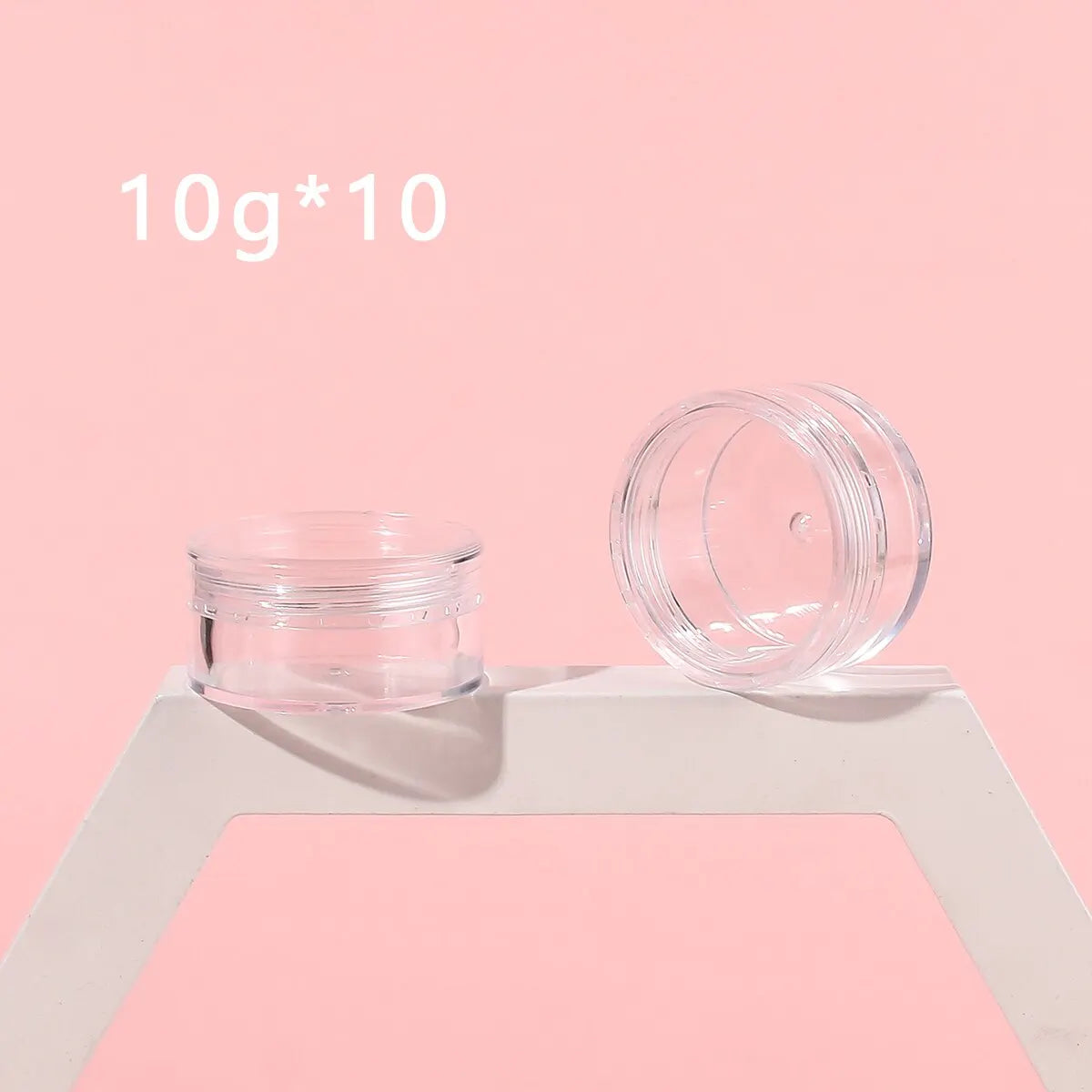 10Pcs 10g Round Clear Jars with Screw Cap Lid for Small Jewelry, Holding/Mixing Paints, Art Accessories and Other Craft Supplies