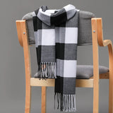 Luxury Brand Plaid Winter Men Scarf Warm Cashmere Scarves Fashion Male Shawl Bufandas Casual Men's Tassel Pashmina Wraps