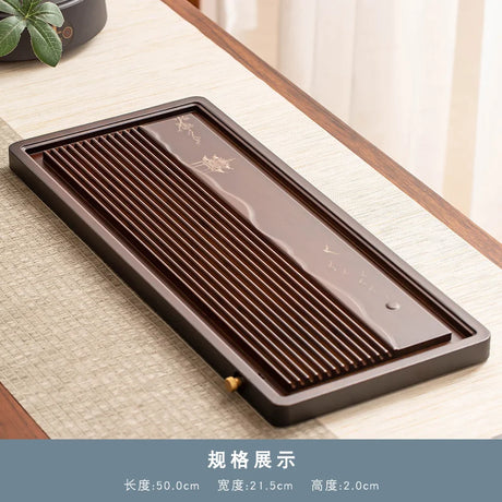 Kitchen Gadget Tea Tray Wood Coffeeware Teaware Office Vintage Bamboo Tray Luxury Plate Bandeja De Madera Tea Accessories