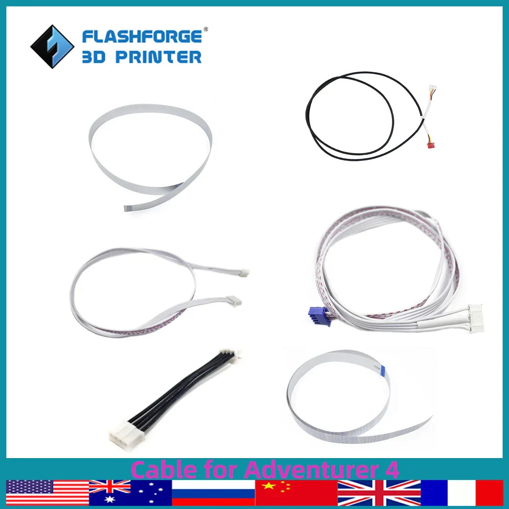 Flashforge 3d Printer Accessories Cable for Adventurer 4 Extruder Flat Cable Filament Sensor Motor Cable Fdm 3d Printer Parts