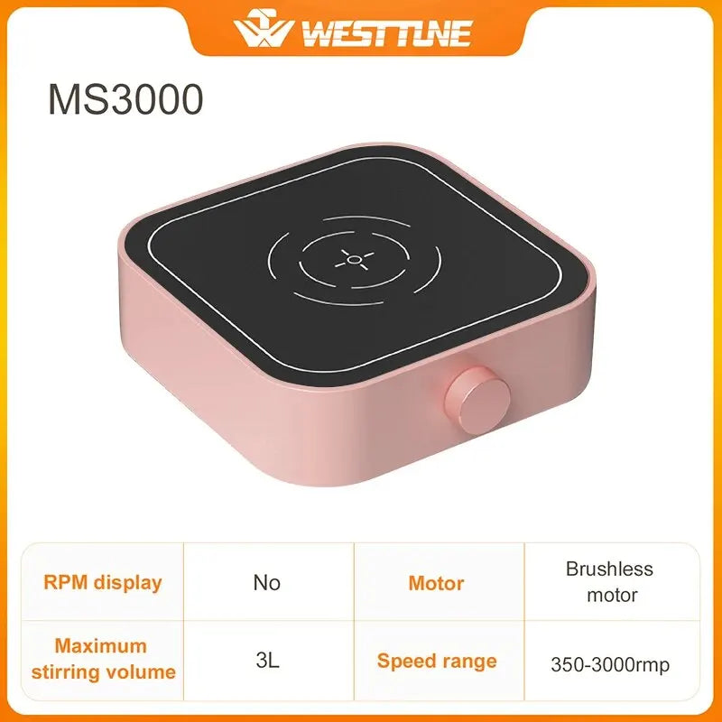 WEST TUNE 2000rpm/3000rpm Mini Magnetic Stirrer with Stir Bar Brushless DC Motor Magnetic Mixer Laboratory Supplies