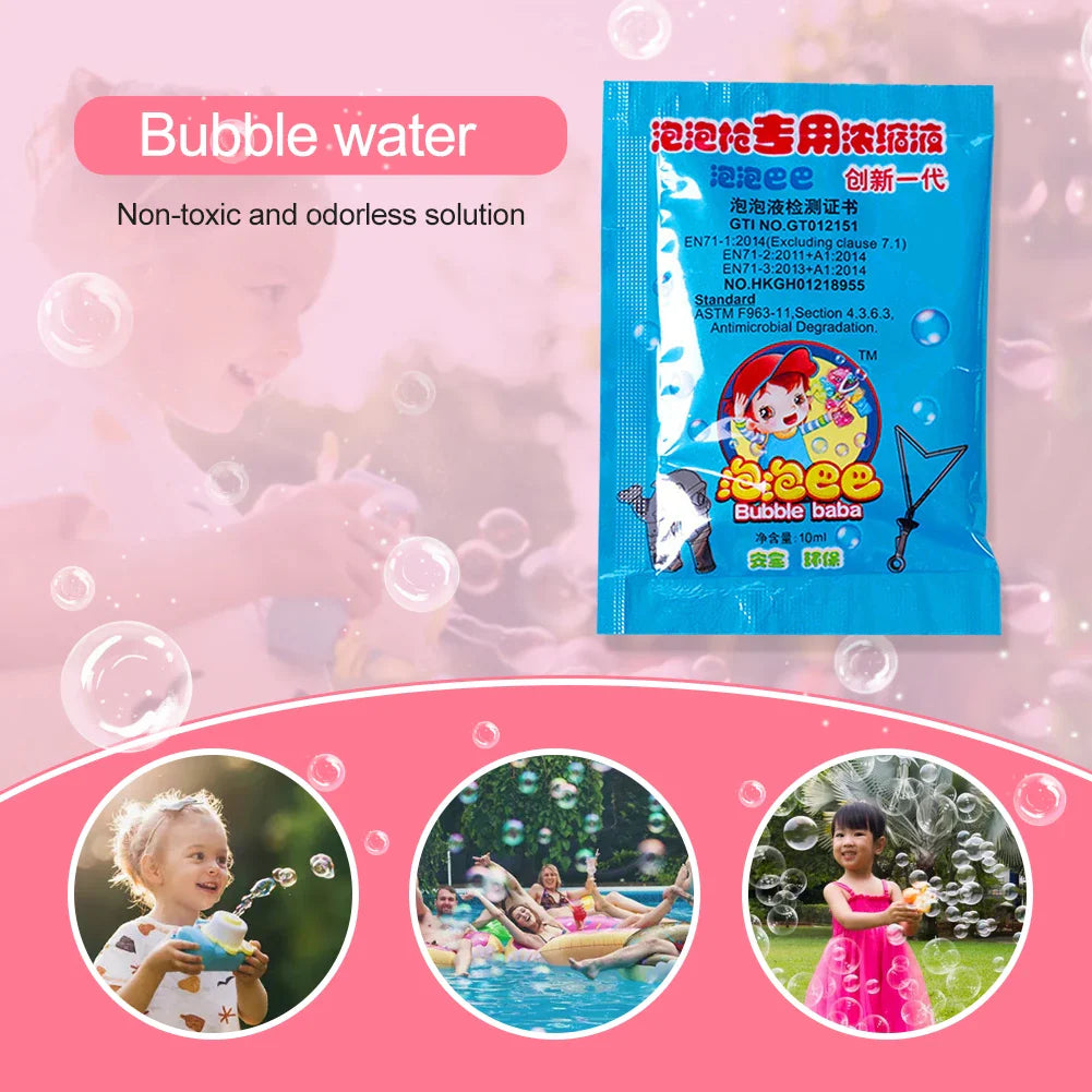 New 100ML-1000ML Concentrate Bubbles Liquid Soap Water Bubble Gun Accessories Soap Bubble Liquid Bubble Refills 10ML/1 Piece