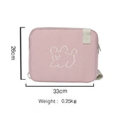 Casual Cute Carton Lines Puppy Bear Tablet Inner Bag for 13 Inch IPad Pro Student Portable Crossbody Span Computer E-book Case