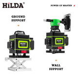 Hilda Laser Level 16 Lines 4D Self-Leveling 360 Horizontal And Vertical Cross Super Powerful Green Laser Beam Line