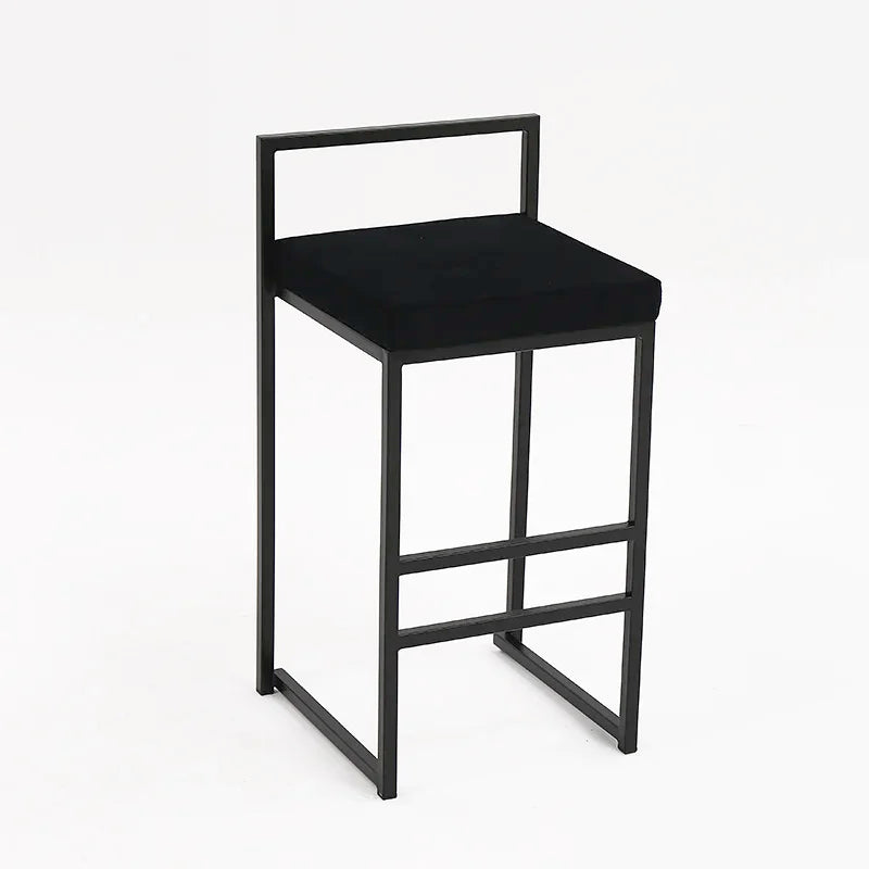 Reinforce Counter Bar Stool Metal Nordic Design European Bar Chair Minimalist Dinning Black Legs Taburetes De Bar Furniture