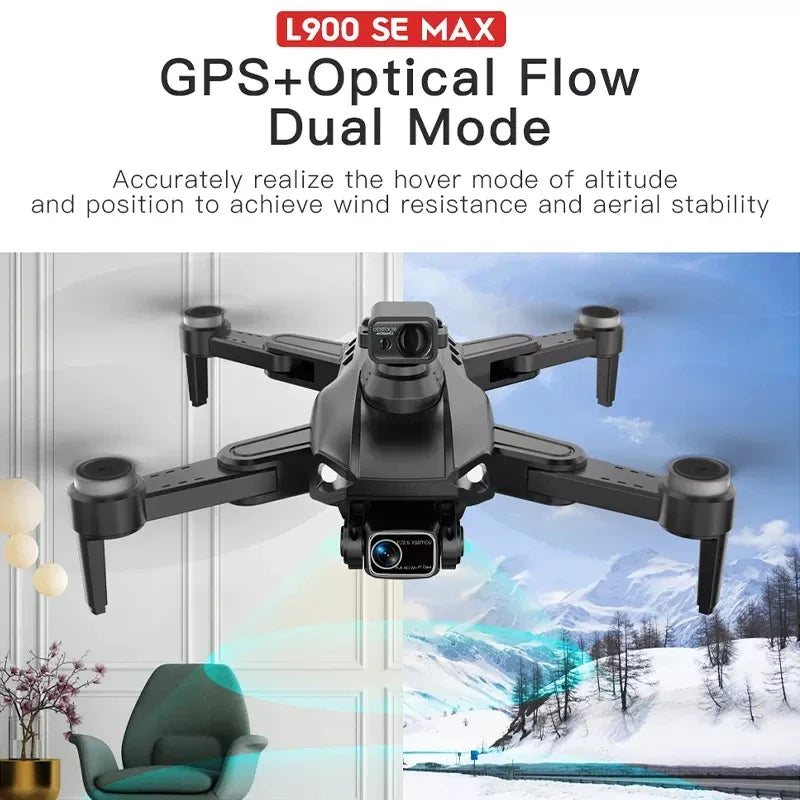 L900 Pro SE MAX GPS Drone 4K Professional Dual HD Camera 5G FPV 360° Obstacle Avoidance Brushless Motor Rc Quadcopter Drones Toy