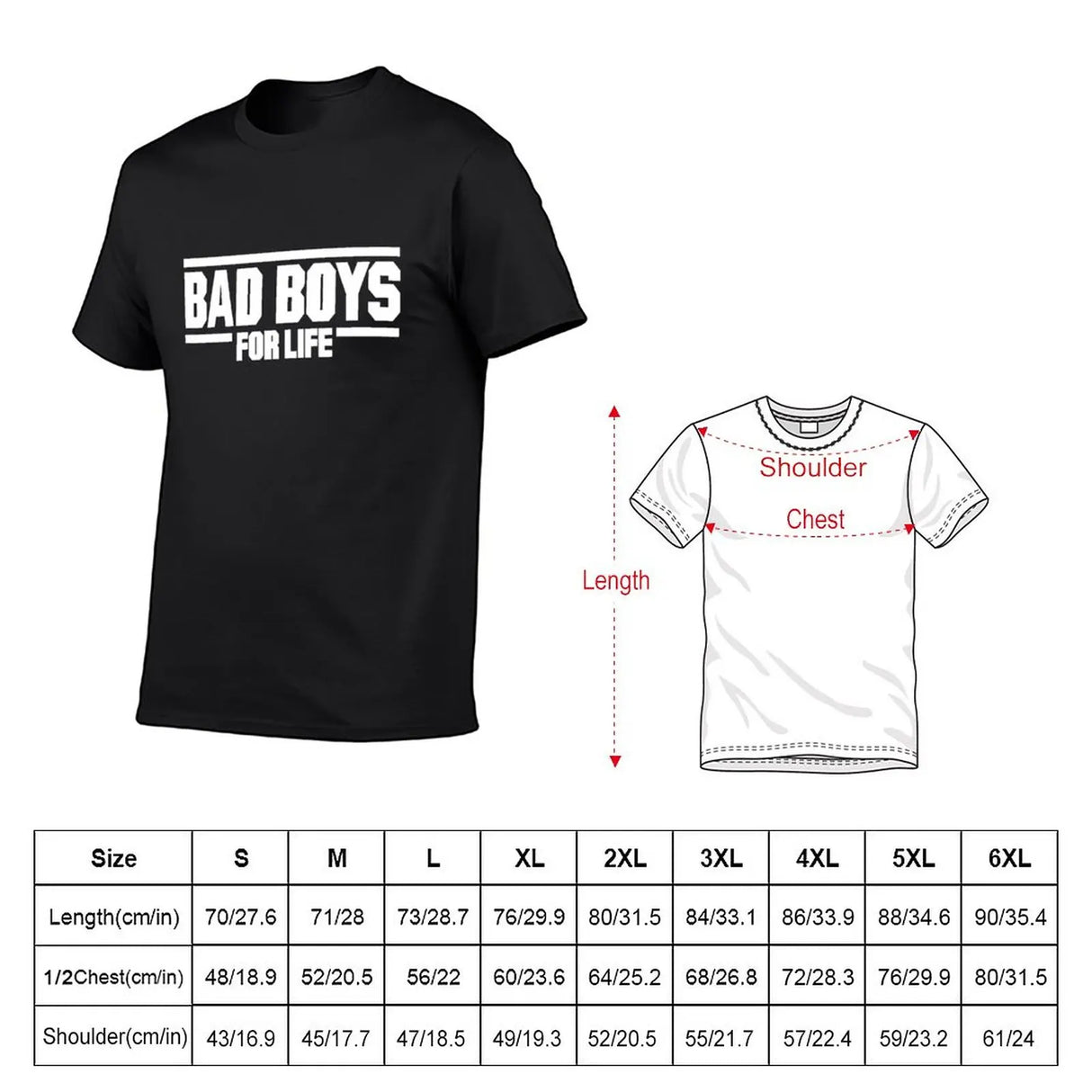 New Forever Bad Boys For life T-Shirt plain t-shirt graphic t shirt oversized t shirt men