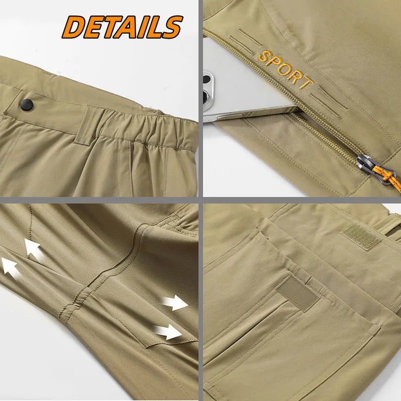 7XL Mens Summer Lightweight Tactical Hiking Pants Outdoor Multi-pocket Stretch Casual Ripstop Quick-drying Golf Safari Work Pant