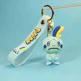 Pokemon Keychain Anime Figures Pikachu Cartoon Key Chain Charmander Psyduck Fashion Bag Keyring Pendant Accessories Toy Kid Gift