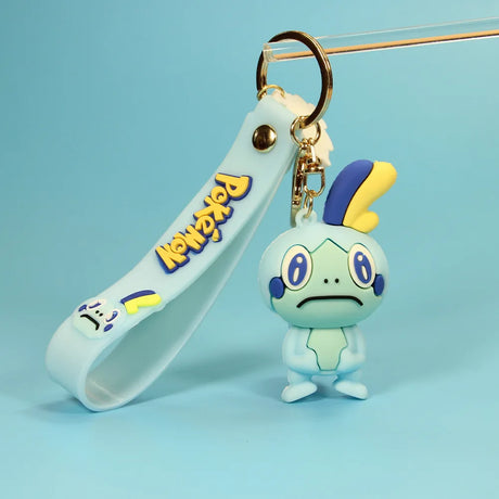 Pokemon Keychain Anime Figures Pikachu Cartoon Key Chain Charmander Psyduck Fashion Bag Keyring Pendant Accessories Toy Kid Gift