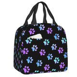 Cute Animal Pet Dog Paw Pattern Lunch Bag Thermal Cooler Insulated Lunch Box for Student School Work Picnic Food Tote Bags