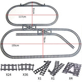 City Trains Train Track Rail Bricks Model Toy Soft Track Cruved Straight For Kids Gift Compatible All Brands Flexible Railway