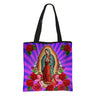 Our Lady of Guadalupe Virgin Mary Print Handbag Women Catholic Churches Canvas Shopping Bags Casual High-capacity Tote Bag Gift