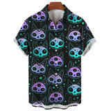 Devil Horror 3d Print Hawaiian Shirt Men Clothes Loose Breathable Men's Shirts Summer Male Shirt Male Clothes Short Sleeve Shirt