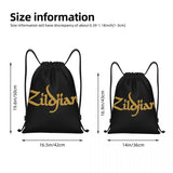 Zildjian Logo Bag Drawstring Backpack Sports Gym Sackpack String Bag for Yoga