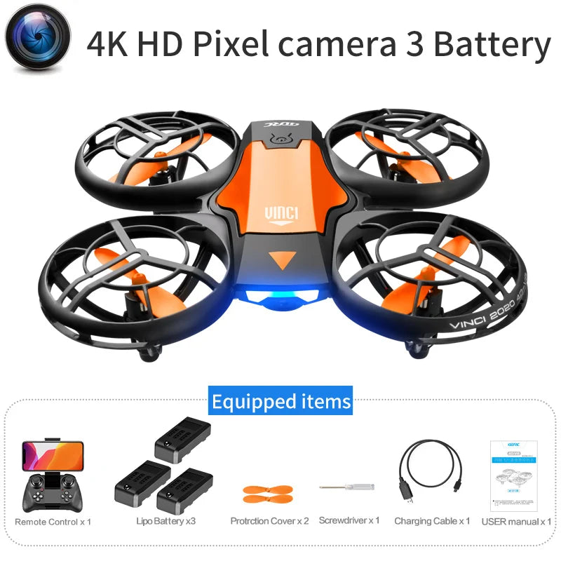 4DRC V8 Mini Drone 4k profession HD Wide Angle Camera 1080P WiFi fpv Dron Camera Height Keep Drones Camera RC Quadcopter Toys