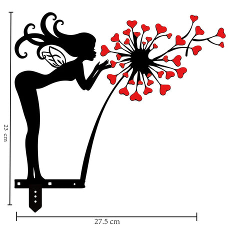 Creative Flower Sculpture Silhouette Garden Decor Outdoor Metal Art Iron Home Yard Wall Tree Figurines Hand Metal Crafts Statue