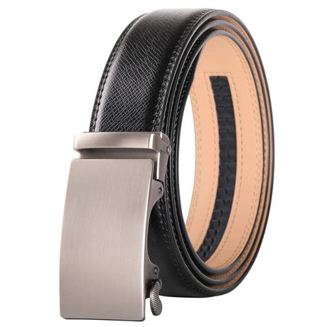 Plyesxale Brown Leather Belt Men 2024 Automatic Buckle Mens Belt For Jeans Vintage Style Mens Belts Luxury Ceinture Homme B9