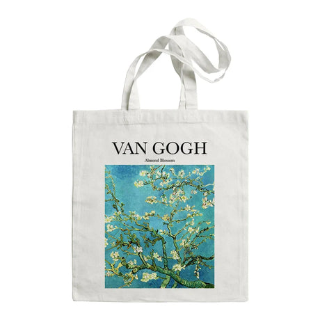 Van Gogh Painting Women Canvas Shoulder Bag High Capacity Tote Bag Aesthetics Shopping Bags Cotton Handbags Books Bag For Girls