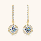 Anziw 2023 Women Hoops 925 Silver Gold Drop Earrings Dangle Real Moissanite Earring Original GRA Certified Wedding Jewelry Gifts