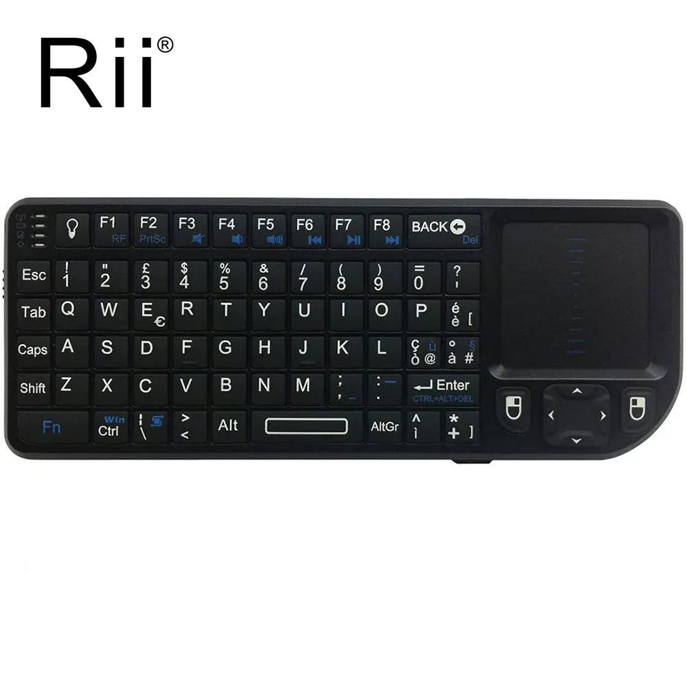 Rii X1 2.4GHz Mini Wireless Keyboard English/ES/FR Keyboards with TouchPad for Android TV Box/PC/Laptop