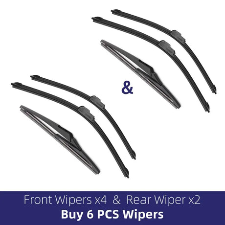 For Renault Megane 2 2002-2006 Car Front Rear Wiper Blades Soft Rubber Windscreen Wipers Auto Windshield 24"18"9" 2003 2004 2005