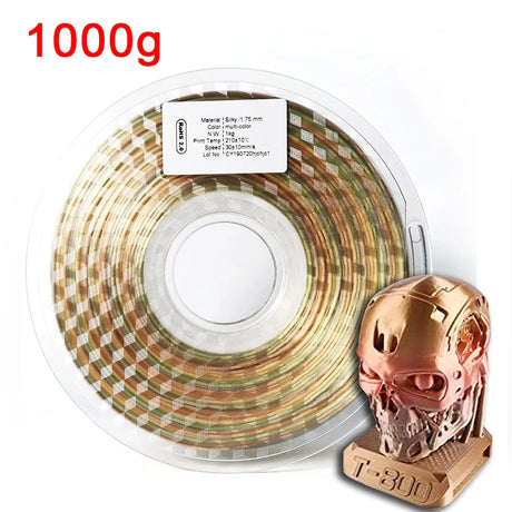 New Silk Rainbow PLA 1.75mm 3D Printing Material Duotone Gradient Gold Bronze Purple Black 3D Printer Filament 1kg 500g 250g