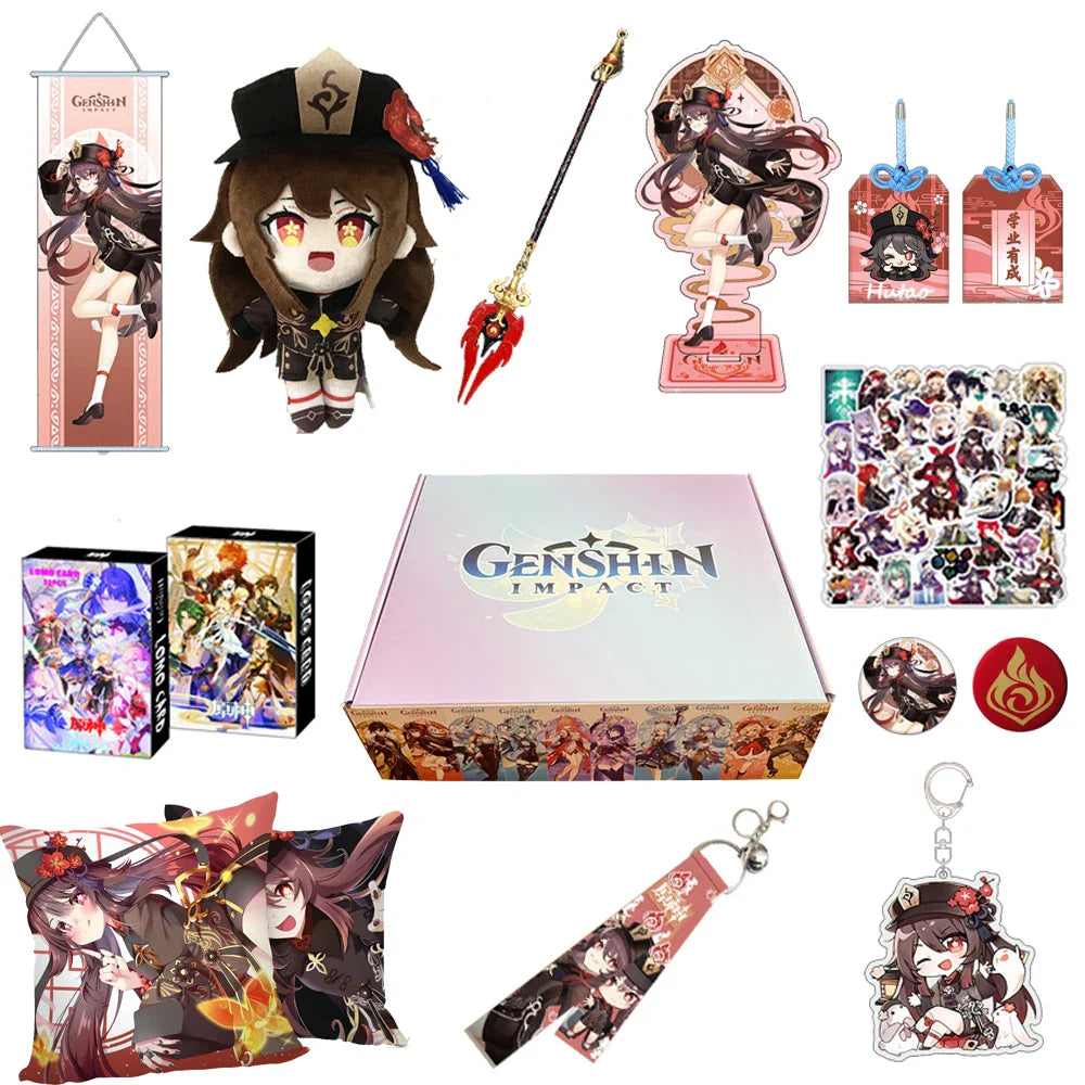 Genshin Impact Xianyun Navia Fontaine Furina Neuvillette Wriothesley Focalors Baizhu Kaveh Gift Box Include Keychain Doll Pillow