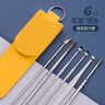 6PCS Stainless Steel Earpick Ear Cleaner Spoon Wax Removal Tool  Ear Spoon Care for Baby Adults Ear Care Set