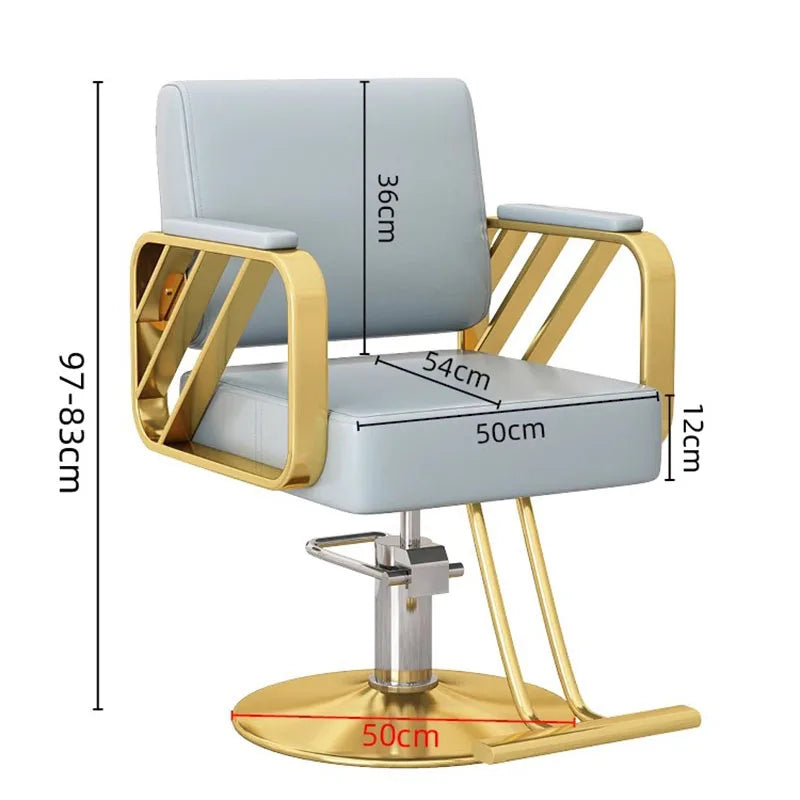 Gold Salon Beauty Barber Chair Luxury Personalized Lifter Classic Chair Swivel Cheap Minimalist Fashionable Cadeira Furniture