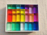 New Design Montessori Toys See Through Rainbow Lucite Stacking Blocks Acrylic HighTransparent for Kids Open Play