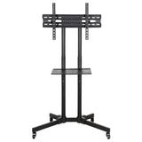 TV Stand Cart for TVs 75", Black Floating Tv Stand