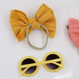 Childrens Sunglasses With A Sense Of Texture Baby Girl Hair Accessories Bow Hair Band Glasses And Accessories Baby Sunglasses