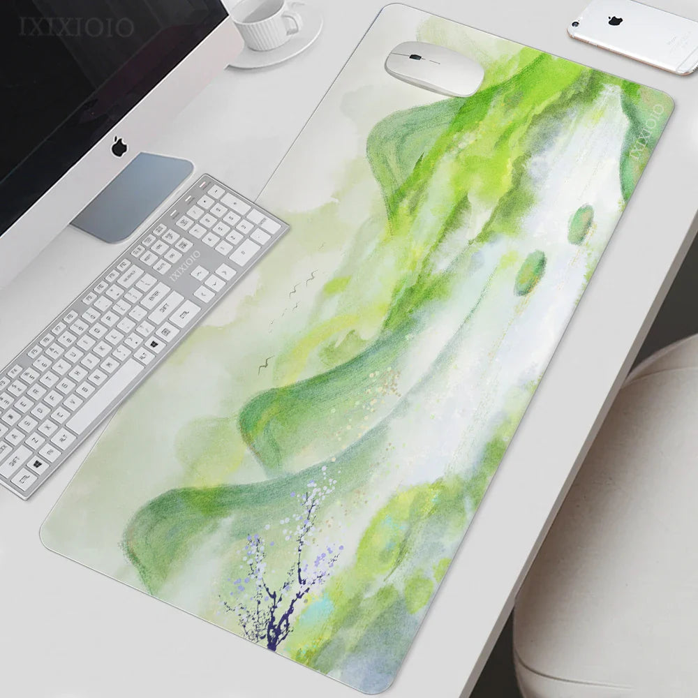 Mouse Pad Gamer Landscape Painting XL Large Mousepad XXL Mechanical Keyboard Pad Non-Slip Office Office Accessories Mice Pad