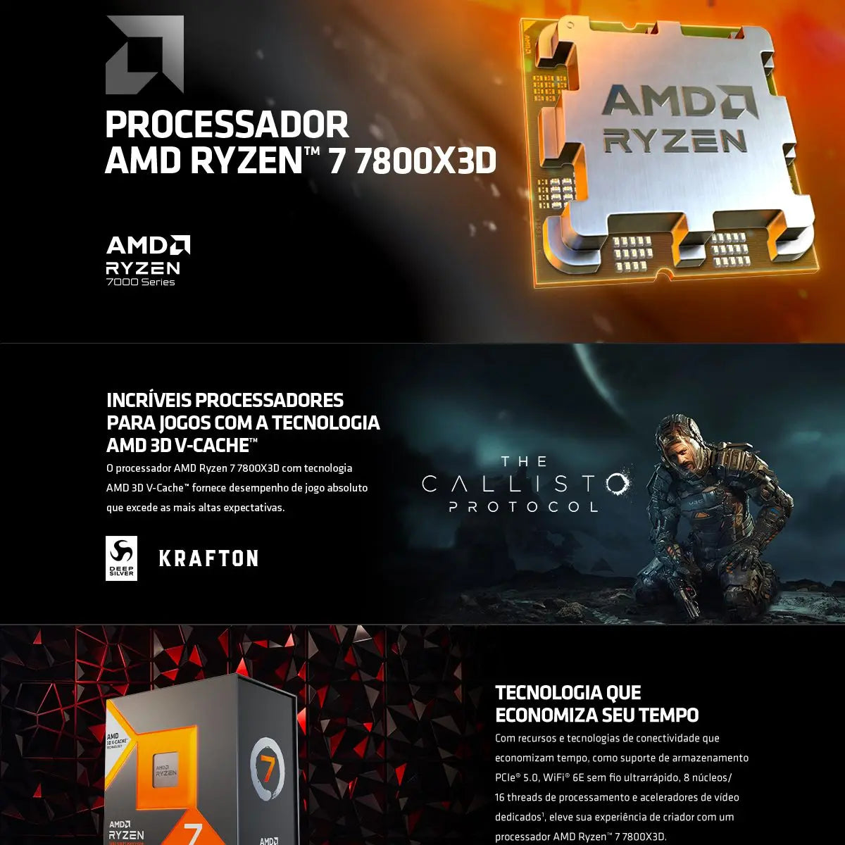 AMD RYZEN™ 7 7800X3D Brand New CPU Gaming Processor 8-Core 16-Thread 5NM 96M Socket AM5 Without Fan New Arrival Game Cache Hot