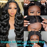 180% 30 34 Inch Body Wave 13x4 HD Transparent Lace Frontal Wig Pre Plucked Human Hair Brazilian 13x6 Lace Front Wig For Women