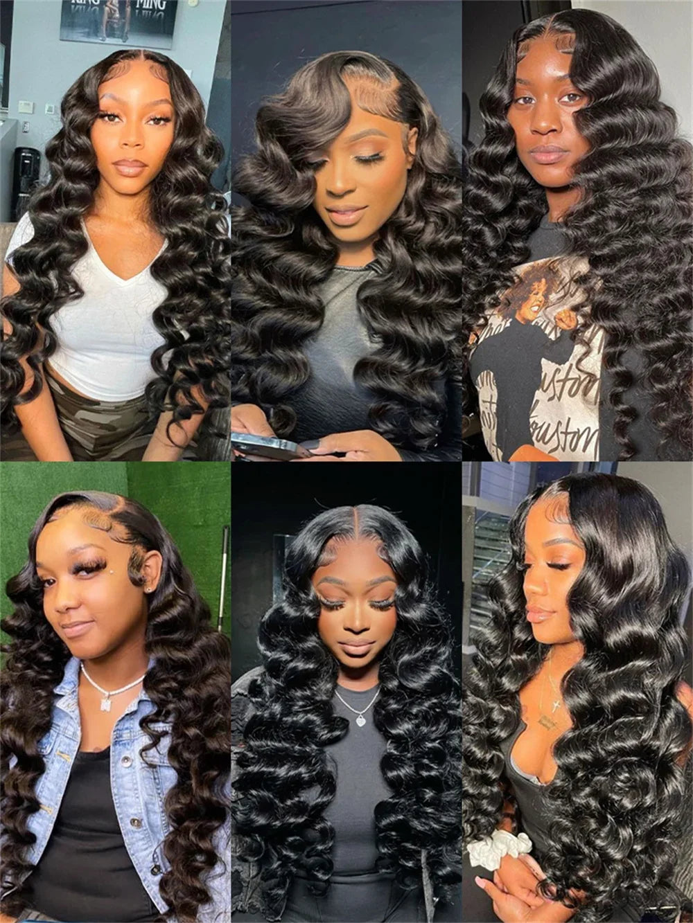 250% Loose Deep Wave 13x6 HD Lace Frontal Wig Human Hair Pre Plucked Brazilian Loose Curly Lace Front Human Hair Wigs 34 Inch