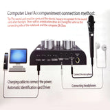 V8 Headset Microphone Live Broadcast For Mobile KTV Computer PC Audio Recording Singing External USB Voice Chat Home Sound Card