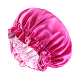 New Women Reversible Satin Bonnet Hair Caps Double Layer Adjust Sleeping Cap Extra Large Round Nightcap Head Wrap Shower Caps