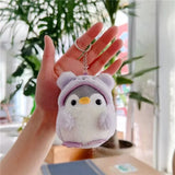 New Small Penguin Plush Keychains Cute Plushie Doll Anime Kawaii Toys for Children Pendant Key Chain Woman Girl Birthday Gift