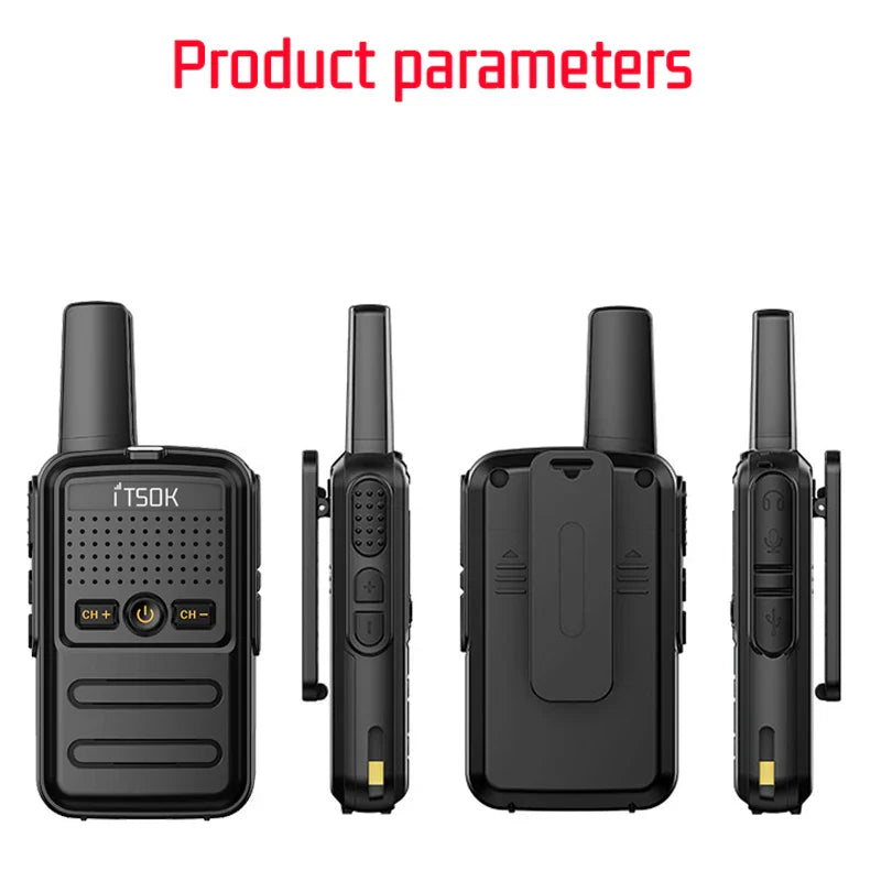 2pcs Mini Toy 1~5 Km UHF Gift Two Way Transceiver 1S 2S  Tablet Colorful Fuselage New Kids Talki Walki Walkie Talkie Radio