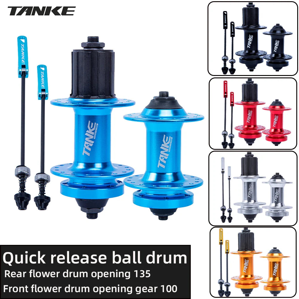 TANKE 32 Holes MTB Bike Hub 5 Colors Steel Beads Ball Quick Release 135mm Disc Brake Bicycle Hub Cube For HG 8 9 10 11 12 Speed