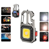 Mini LED Flashlight Portable Work Light Pocket Keychains Flashlight USB Rechargeable For Outdoor Camping Small Lights