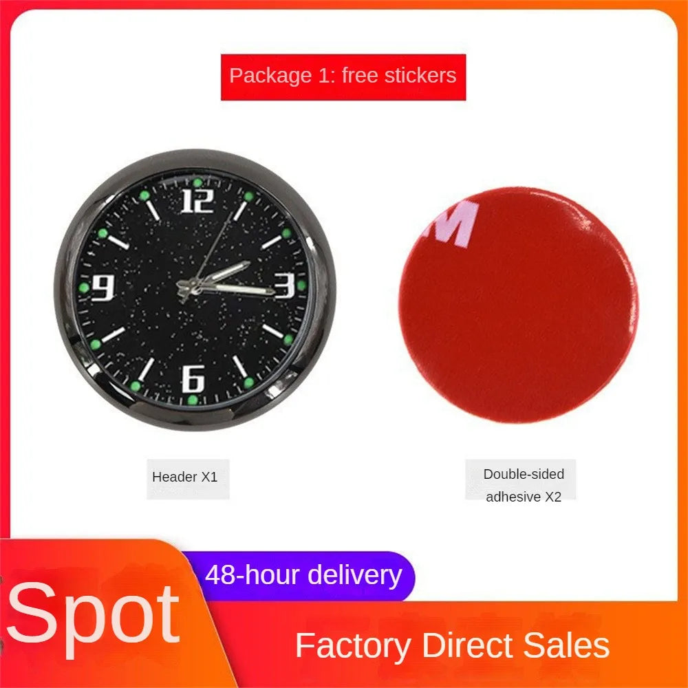 1~10PCS Car Electronic Clock Luminous Automobiles Mini Digital Watch Quartz Time Clocks Auto Ornaments for Car Accessories